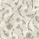 Botanical Sketchbook-Tossed Floral Cream W115-018-070
