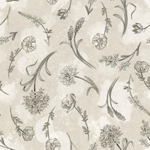 Botanical Sketchbook-Tossed Floral Cream W115-018-070