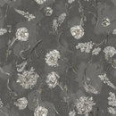 Botanical Sketchbook-Tossed Floral Gray W115-018-707