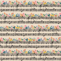 Bramble-Music Notes Cream RP903-CR1