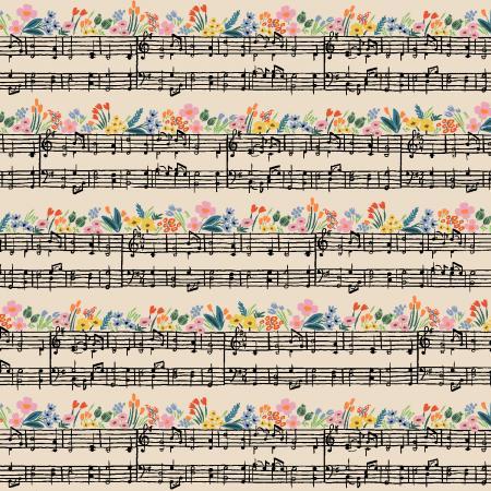 Bramble-Music Notes Cream RP903-CR1