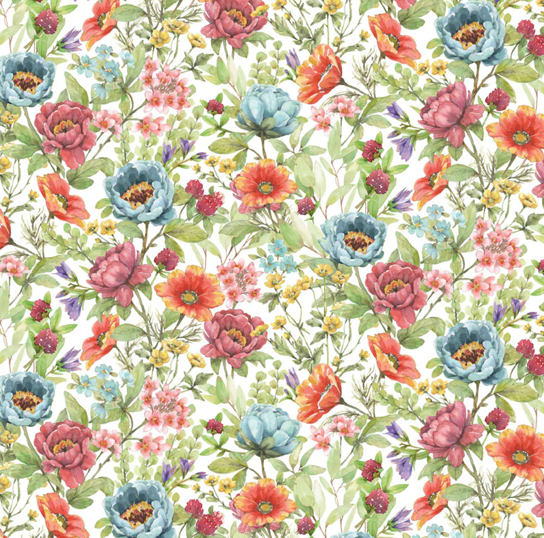 Bunnies & Blooms-Allover Flora 5660-MU