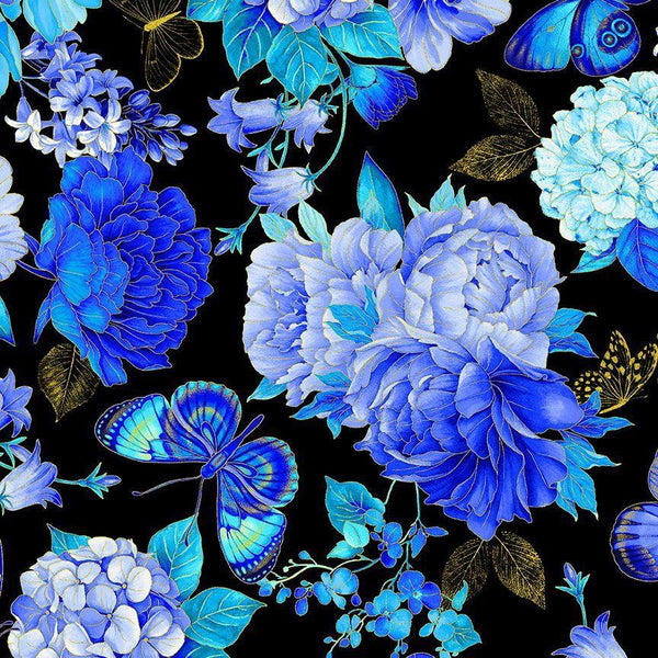 Escapade - Butterfly Floral Metallic-Black Escapade --CM3791-BLACK