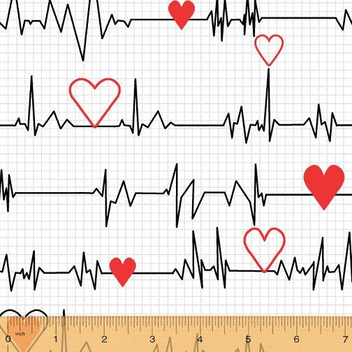 Calling All Nurses-Heart Beat White 37302-2
