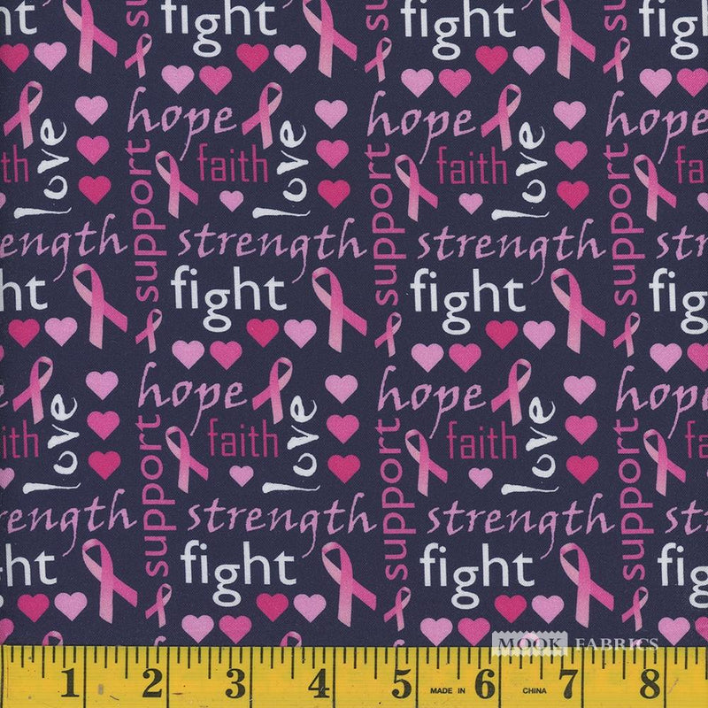 Cancer Awareness Pink Ribbon Words 112786