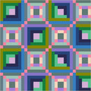 Canvas & Co-Log Cabin Periwinkle 55128DC-1