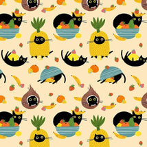 Cats In The Furruit Bowl STELLA-DLW3328-CREAM