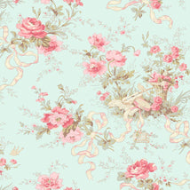 Charlotte-Cottage Floral Light Turquoise Y4611-100
