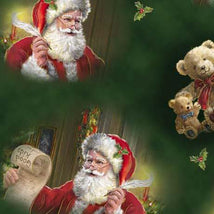 Checking It Twice - Santa & Teddy Bears-Forest 2600-30437-F