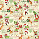 Christmas Music Notes Cream HOLIDAY-CD3645