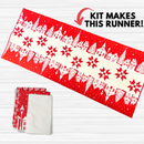 Christmas Village Runner Kit -(RED) Finished Size: 29" x 70"