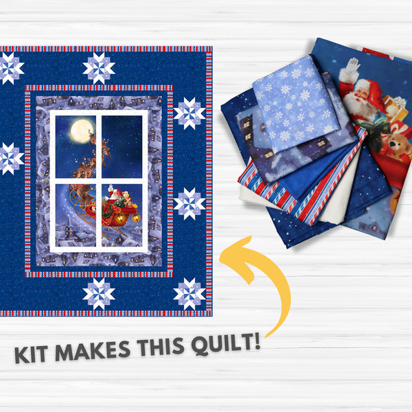 Christmas Window Quilt Kit Finished Size: 61" x 73"