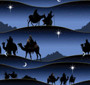 Christmas Wishes-Border PrintNavy CD15049-NAVY