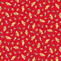Christmas at Pooh Corner-Bears & Bundles Red 9101-88