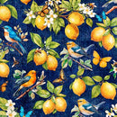 Citrus Bliss-Lemons & Birds Navy 2600-31712-N