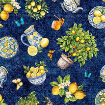 Citrus Bliss-Lemons & Flora Navy 2600-31713-N