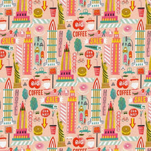 City Life-Buzzing Streets Pink 12025666