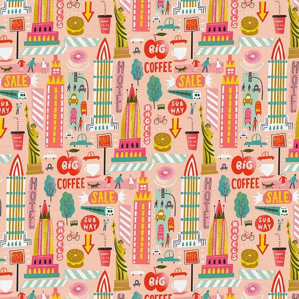 City Life-Buzzing Streets Pink 12025666