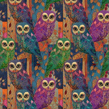 Wit & Wisdom - Cloisonne Owl Forest-Multi NATURE-CD4220-MULTI