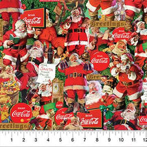 Coca-Cola Christmas-Santa Scenes Red Multi CC1014-26