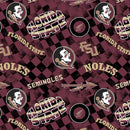 College Cotton-Florida State Check Allover FSU-1370