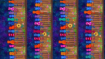 Colorful Cats On A Fence NICK-CD1486-MULTI