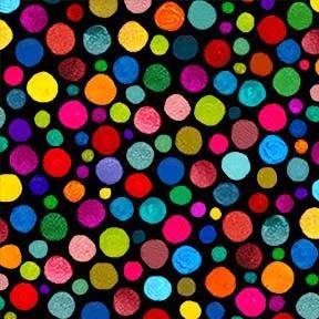 Colorful Polka Dot-Black DDC12116-BLAC-D
