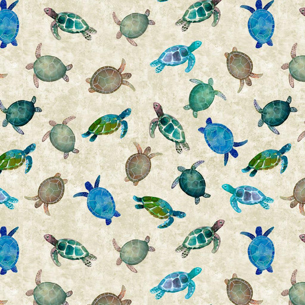 Coral Reef-Digital Turtles Khaki Y4379-12