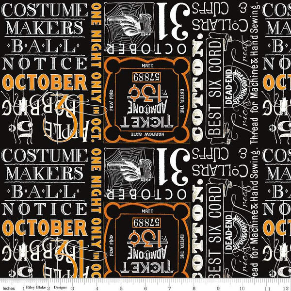 Costume Maker's Act II-TicketText Black C16012-BLACK