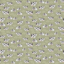 Hogs & Kisses Flannel - Cotton Flannel Print-Sieze The Mooment Hedge STELLA-F3610-HEDGE