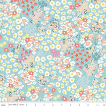 Cotton Nook-Flowerbed Aqua C17971-AQUA
