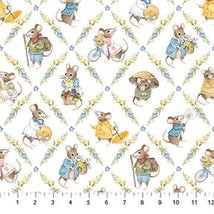 Country Mouse-Diamond Grid White Multi DP29008-10