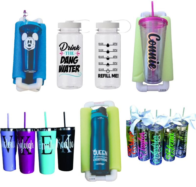Craft Vinyl Tumbler & Tumbler Holder Project* Thurs 05/29 9:30am-4:00pm