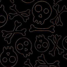 Creepin' It Real-Stitched Skulls Black 2600-30391-J