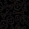 Creepin' It Real-Stitched Skulls Black 2600-30391-J