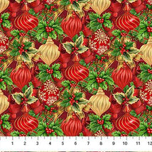 Deck The Halls-Baubles Red Multi 28997-24