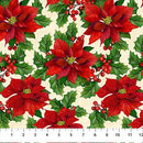 Deck The Halls-Poinsettia Beige Multi 28996-12