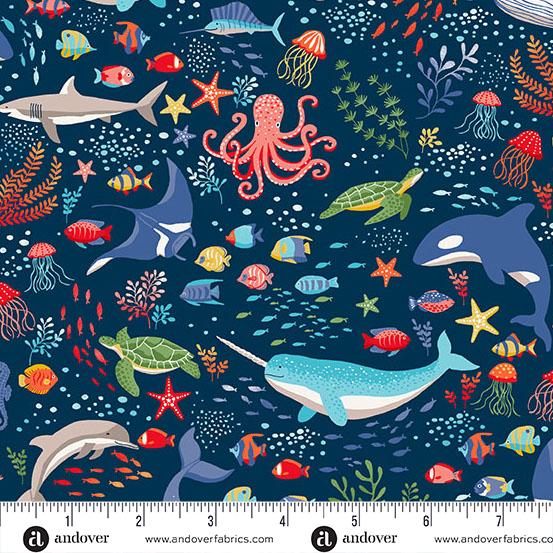 Deep Blue Sea - Dark Blue Creatures MU-137-B8