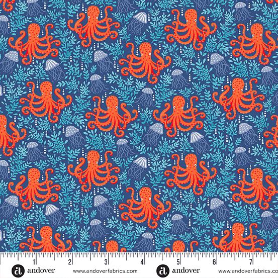 Deep Blue Sea - Dark Blue Octopus MU-140-B8