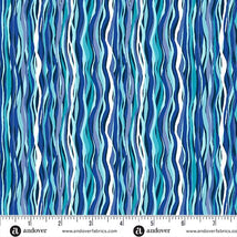 Deep Blue Sea - Light Blue Wave Stripe MU-144-B2