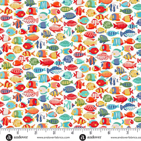 Deep Blue Sea - White Fish Shoal MU-139-W