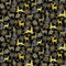 Deer & Floral Black Metallic HOLIDAY-CM3623