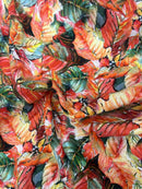 Digital Linen Prt-Orange 43105-01