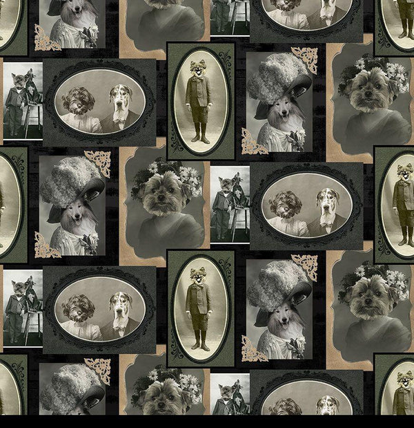 Dog Vintage Portrait-Charcoal DOG-CD3063-CHARCOAL