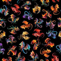 Dragon's Song - Tossed Dragons Black 2600-31151-J