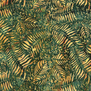 Earth Essence-Fossil Fern Leaf Multi Green Brown Pinecone 112524835