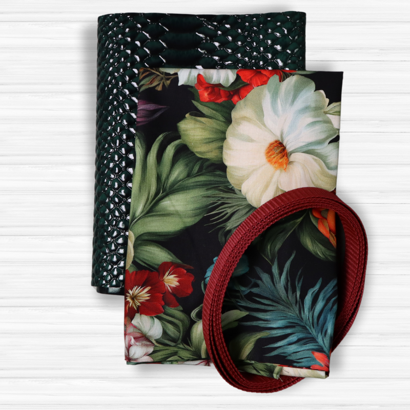 Easy Tote Bag Fabric Kit - Dark Tropicali