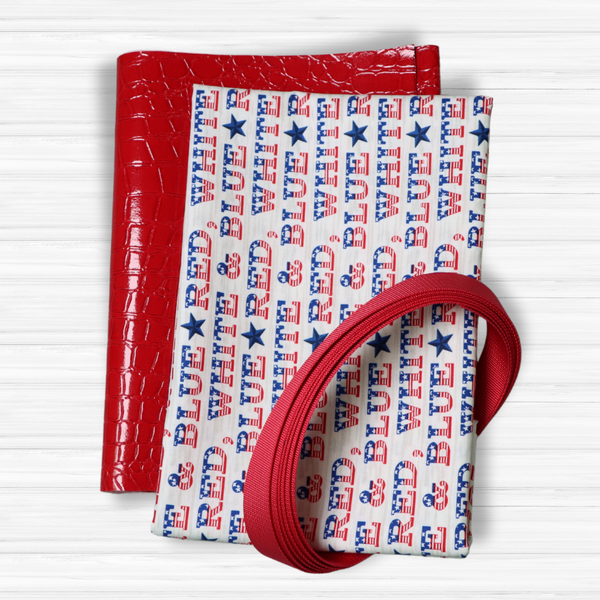 Easy Tote Bag Fabric Kit - Red White Blue