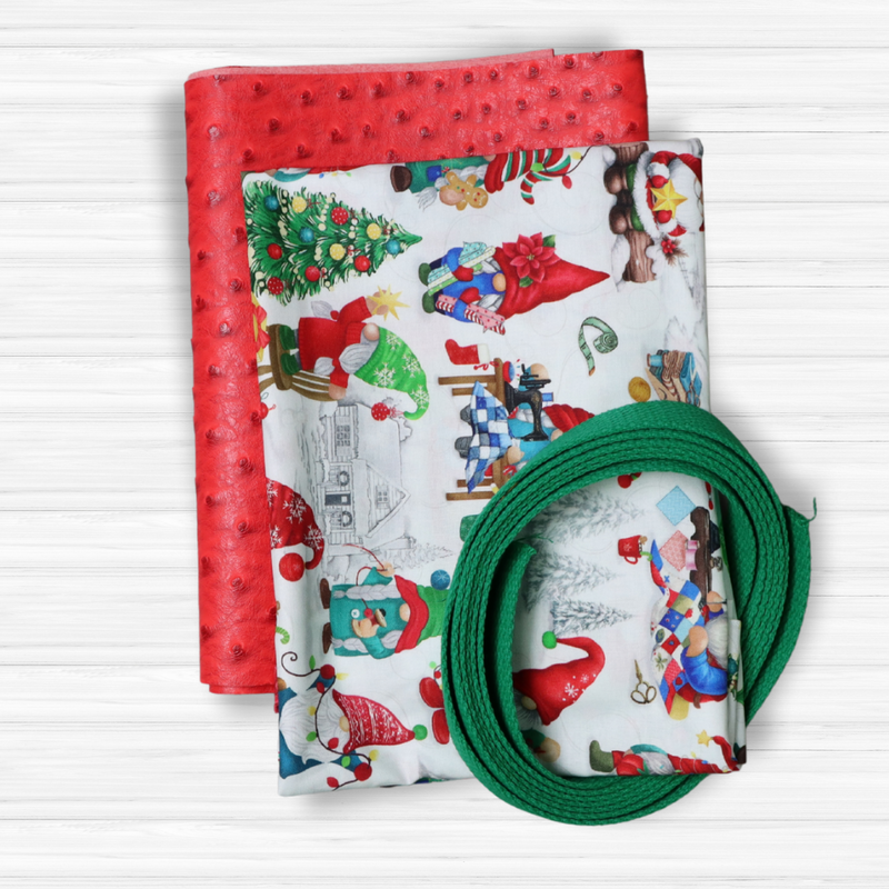 Easy Tote Bag Fabric Kit - Santa's Workshop