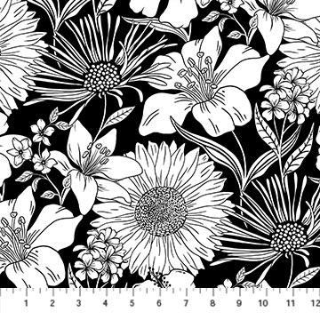 Ebony & Ivory-Supersize FloraBlack 27716-99